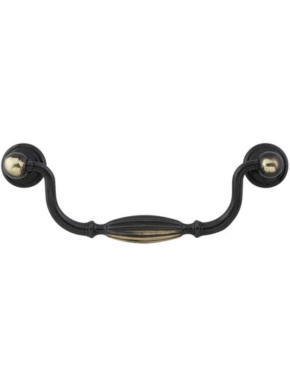 Tuscany Drop Pull - 5 1/16 inch Center-to-Center in Dark Antique Brass.